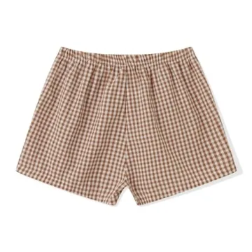 Women Y2k Pajamas Shorts | Stylish Summer Plaid Boxers