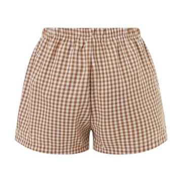 Women Y2k Pajamas Shorts | Stylish Summer Plaid Boxers