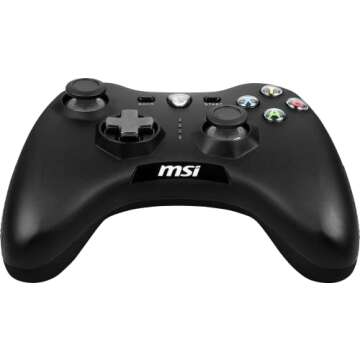 MSI Force GC30V2 Wireless Gaming Controller, Dual Vibration Motors, Dual Connection Modes, Interchan...
