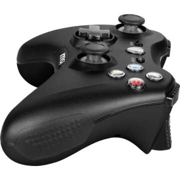 MSI Force GC30V2 Wireless Gaming Controller, Dual Vibration Motors, Dual Connection Modes, Interchangable D-Pads, Compatible with PC & Android, Black