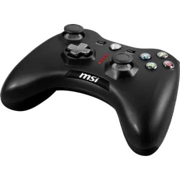 MSI Force GC30V2 Wireless Gaming Controller, Dual Vibration Motors, Dual Connection Modes, Interchangable D-Pads, Compatible with PC & Android, Black