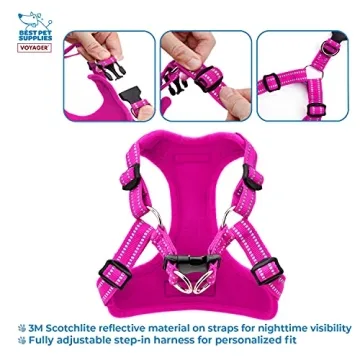 Voyager Adjustable No-Pull Dog Harness with Reflective Stripes