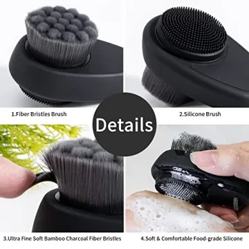 Beomeen Facial Cleansing Brush 2 Pack for Deep Cleansing and Exfoliating