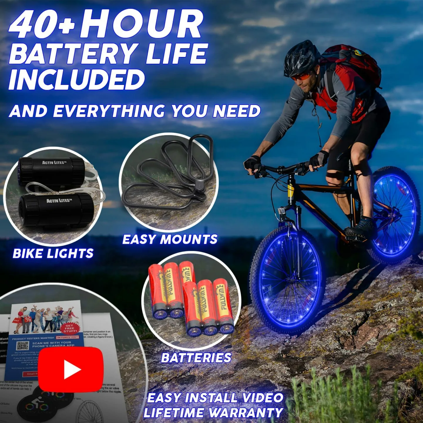 Activ Life LED Bike Wheel Lights for Ultimate Visibility