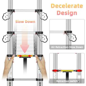 Yvan 12.5 FT Telescoping Ladder - Compact & Strong