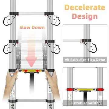 Yvan 12.5 FT Telescoping Ladder - Compact & Strong