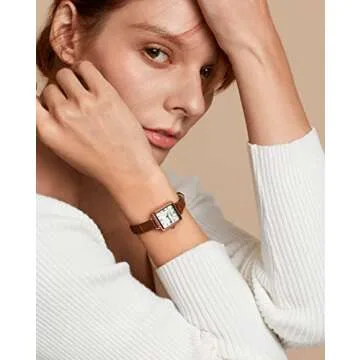 Lola Rose Dainty Leather Strap Women's Watch - Elegant Gift