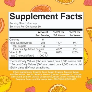 Vegan Vitamin D3 Gummies for Immune & Bone Health Support