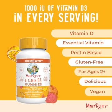 Vegan Vitamin D3 Gummies for Immune & Bone Health Support