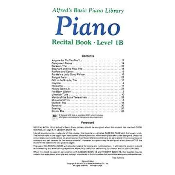 Alfred’s Basic Piano Library: Level 1B Recital Book