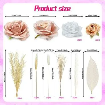22 PCS Boho Cake Topper Decorations | Wedding & Birthday Cake Flowers