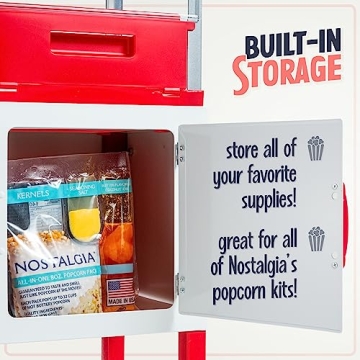 Nostalgia Popcorn Maker Machine with Vintage Cart Design