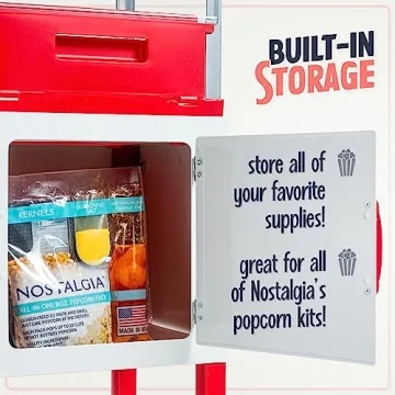 Nostalgia Popcorn Maker Machine with Vintage Cart Design