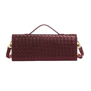 Stylish Women's Handmade Woven Evening Bag - Versatile Leather Shoulder Handbag