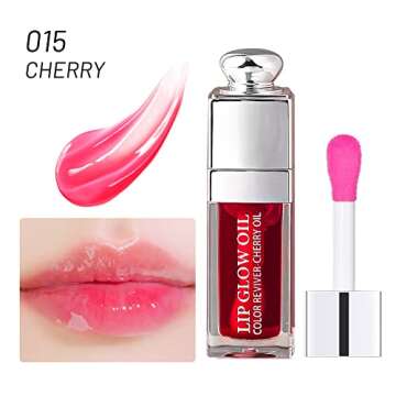 GECOMO Moisturizing Lip Oil,No-Sticky Lip Gloss Lip Balm Lip Care,Fruit Flavoured Lip Oil For Dry Li...