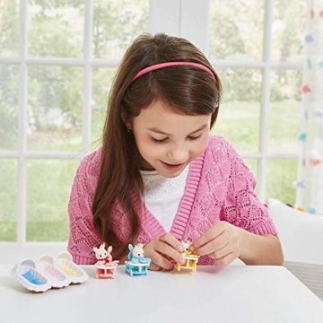 Calico Critters Triplets Care Set - Dollhouse Playset with 3 Hopscotch Rabbit Figures & Accessories Included