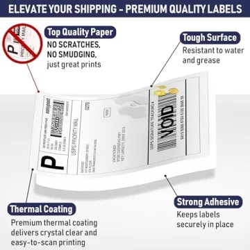 Premium Thermal Shipping Labels for Dymo 4XL