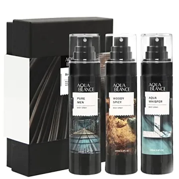 AQUA BLANCE Deodorizing Body Spray for Men - Refreshing Fragrance Mist Pack