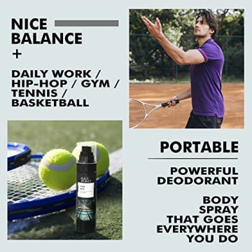 AQUA BLANCE Men's Deodorizing Body Spray Pack of 3