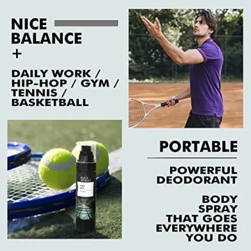 AQUA BLANCE Men's Deodorizing Body Spray Pack of 3