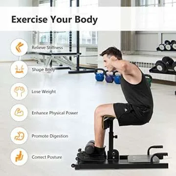 Sissy Squat Machine,SPORFIT Deep Squat Machine,Adjustable Leg Strength Training Machines,Multi-Function Equipment for Sit-up&Push-up&Plank Workout for Home Gym