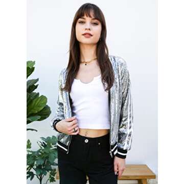 Stunning Anna-Kaci Sequin Bomber Jacket for Every Occasion