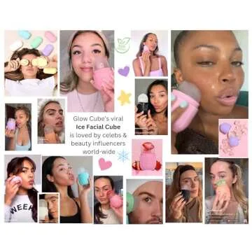 Glow Cube Ice Roller – Reusable Facial Tool in Pastel Green for Radiant Skin