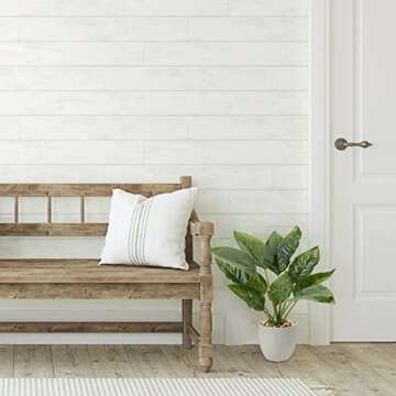 Briful Fake Fern Plants 18'' Fake Potted Plant Artificial Floor Plants with White Pot for Home Office Indoor Decoration Faux Fern Tropical Plants