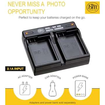 BM Premium EN-EL15C Battery Pack and Dual Charger for Nikon