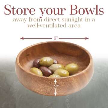 Handcrafted Acacia Wood Snack Bowl Set - Unique & Stylish