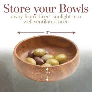 Handcrafted Acacia Wood Snack Bowl Set - Unique & Stylish