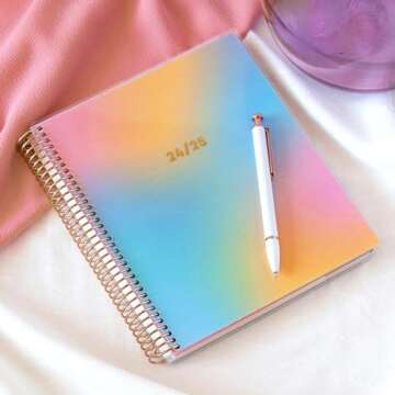 Blue Sky Livewell 2024-2025 Academic Year Weekly/Monthly Planner, 7" x 9", Multicolor Flexible Cover...