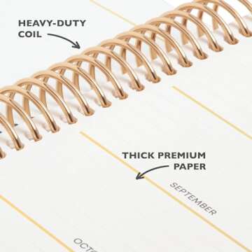 Blue Sky Livewell 2024-2025 Academic Year Weekly/Monthly Planner, 7" x 9", Multicolor Flexible Cover, Wirebound, Beck (150637)