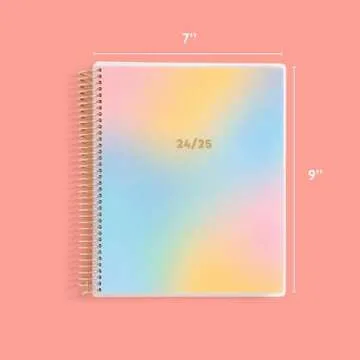 Blue Sky Livewell 2024-2025 Academic Year Weekly/Monthly Planner, 7" x 9", Multicolor Flexible Cover, Wirebound, Beck (150637)