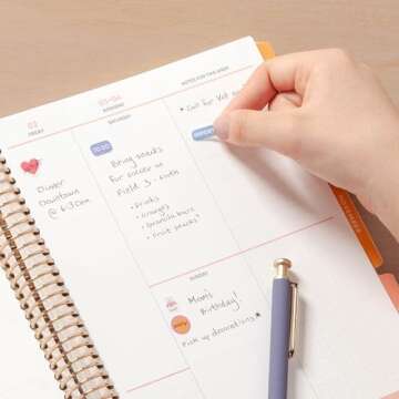 Blue Sky Livewell 2024-2025 Academic Year Weekly/Monthly Planner, 7" x 9", Multicolor Flexible Cover, Wirebound, Beck (150637)