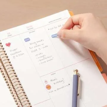 Blue Sky Livewell 2024-2025 Academic Year Weekly/Monthly Planner, 7" x 9", Multicolor Flexible Cover, Wirebound, Beck (150637)