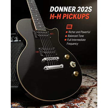 Donner DLP-124 Electric Guitar for Beginners with Accessories