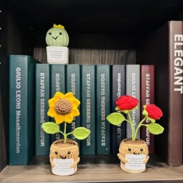 Funny Mini Crochet Sunflower Desk Decor