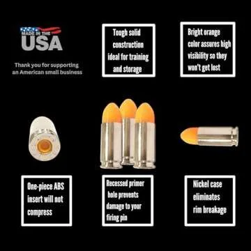 ST Action Pro 9mm Orange Safety Trainer Dummy Round 10 Rounds