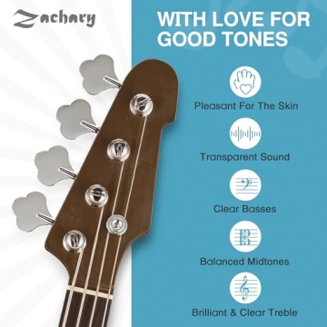 Zachary Bass Guitar Strings - 4 String Replacement Set