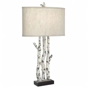 Natural Style Franklin Iron Works Rustic Birch Tree Lamp