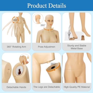 Durable ZENY Female Mannequin with Adjustable Features