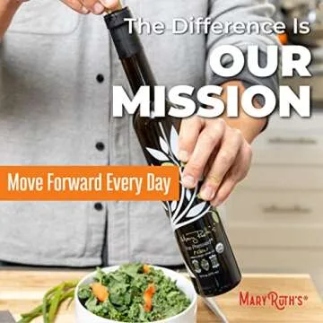 MaryRuth Organics Olive Oil | USDA Organic Extra Virgin Olive Oil | Ice Pressed Extra Virgin Olive Oil | Supports Digestive Health | High in Nutrients | Raw | Vegan | Non-GMO | Gluten Free | 12 Fl Oz