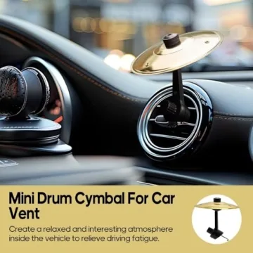 Car Cymbal Drum Air Vent Mini Musical Gadget for Cars