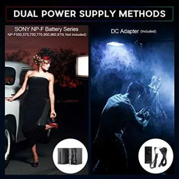 Switti RGB Video Light, 50W Full Color Photography Lights, LED Video Panel Light, 552 pcs LEDs/CRI >97, 2600K-10000K/Brightness 0-100%/0-360 Adjustable Colors/9 Applicable Scenes