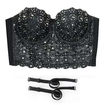 Elegant Rhinestone Bustier Crop Top for Every Occasion