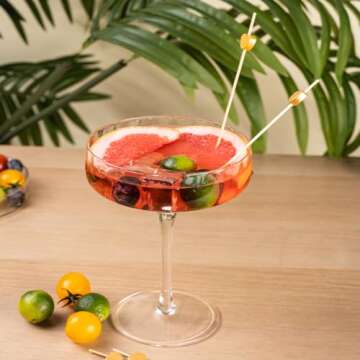 200 Pcs Heart Shaped Cocktail Picks 4.7 Inch Gold Heart Toothpicks for Appetizers, Bamboo Cocktail Sticks Skewers for Vlentines Day Drinks, Charcuterie Sticks, Wedding Heart Decorations Party Supplies