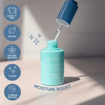 Nuria - Hydrate Moisture Replenishing Serum, Antioxidant Serum for All Skin Types, Skin Care Serum with Everlasting Flower Extract and Squalane Oil for Face, 25mL/0.8 fl oz