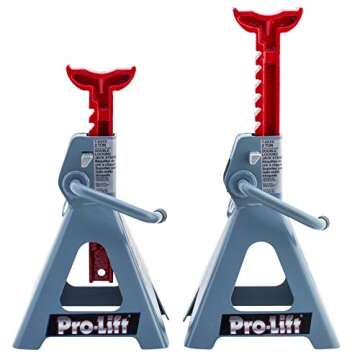 Pro-LifT T-6902D Double Pin Jack Stand - 2 Ton, 1 Pack , Gray