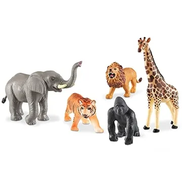 Learning Resources Jumbo Jungle Animals for Kids, 5 Pieces